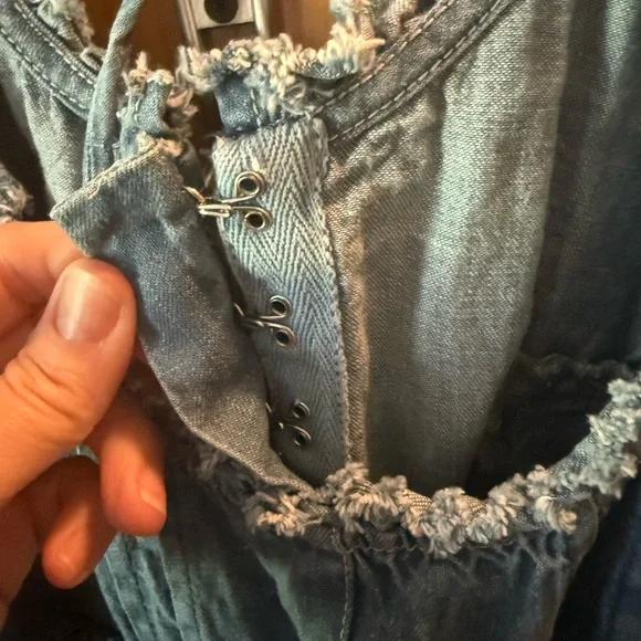 We The Free Light Blue Denium Ladies Romper - Picture 10 of 10